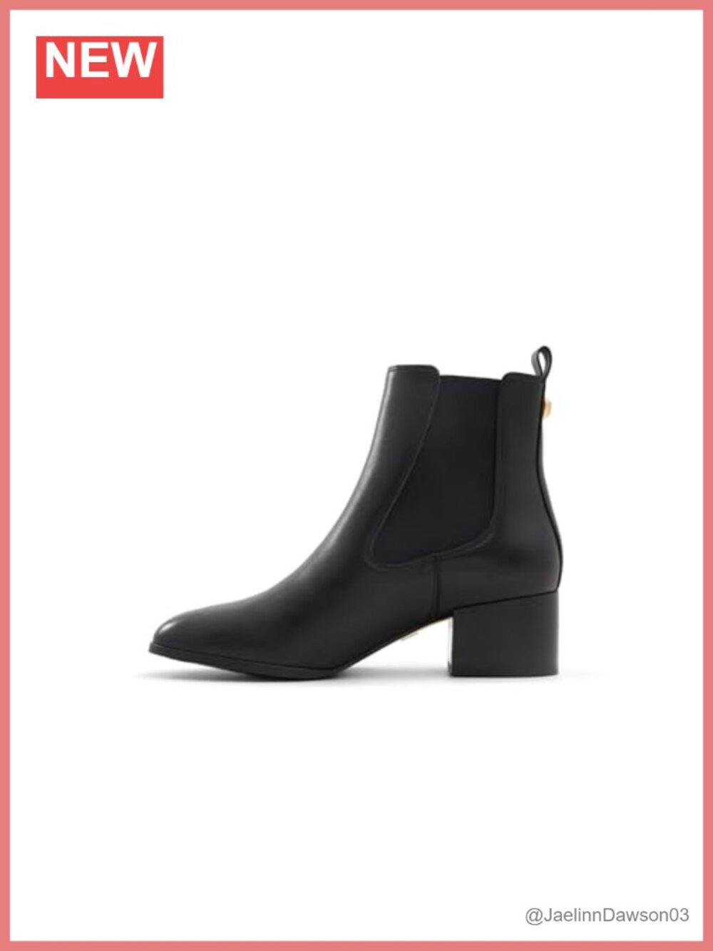 Leather Ankle Bootie Pointed Toe Block Heel Zip Closure Chelsea Boot